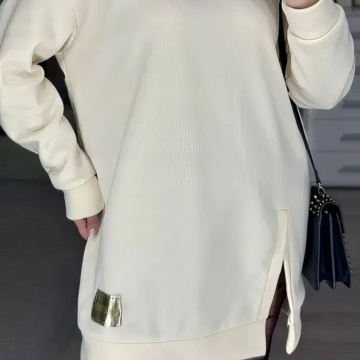 Women's casual elegant dress with slits