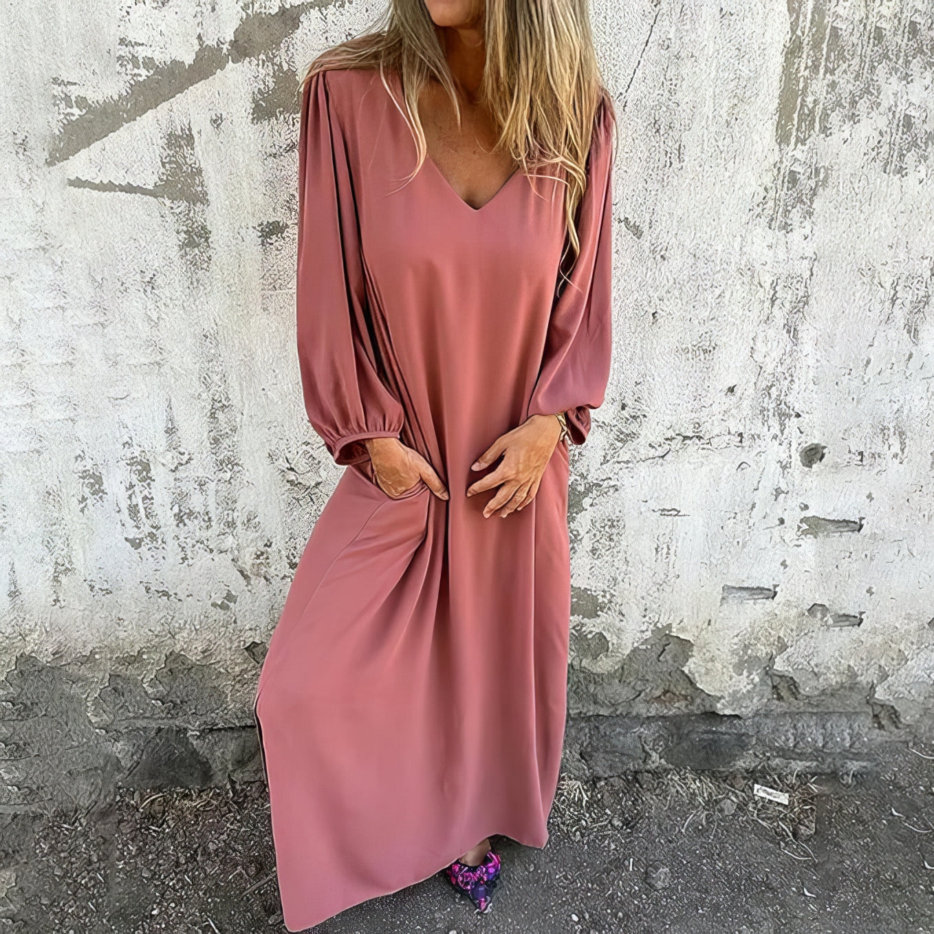 Vestido Bohemio con Bolsillos